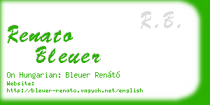 renato bleuer business card